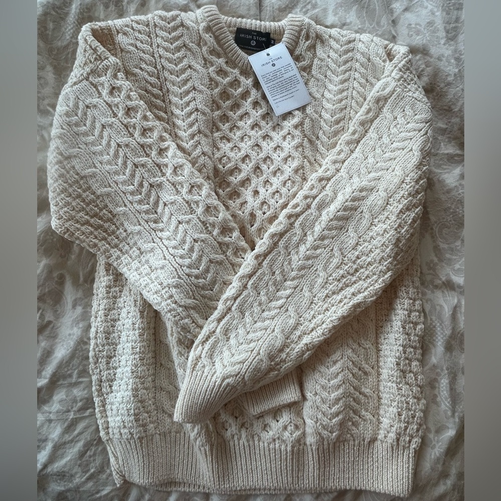 Traditional Crew Neck Aran Sweater